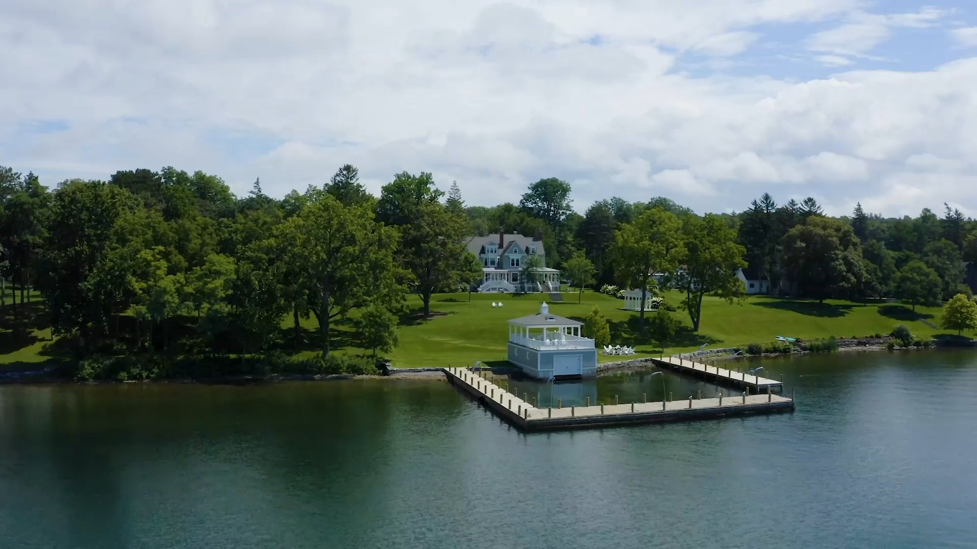 Inns of Aurora on Cayuga Lake with boathouse and historic inn